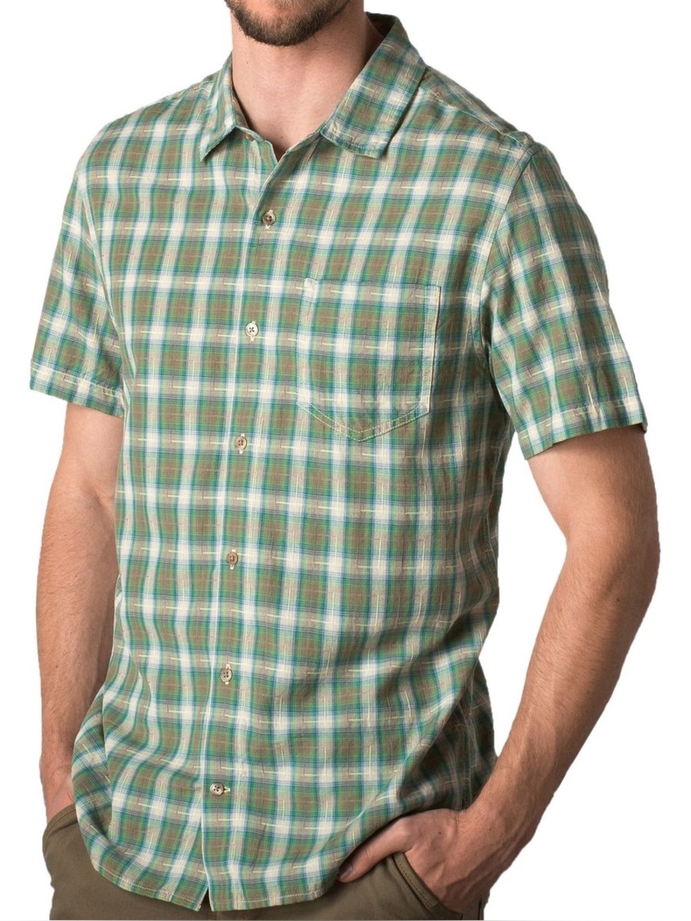 Toad&Co Open Air Plaid Shirt Sleeve Button Up Shirt Organic Cotton Sustainable